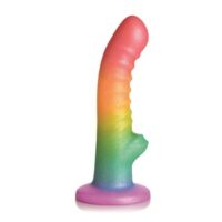 Simply Sweet Ribbed Rainbow Dildo