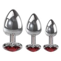Adam & Eve Three Hearts Gem Anal Plug Set