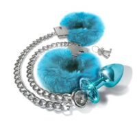 Nixie Metal Butt Plug and Fur Cuff Set